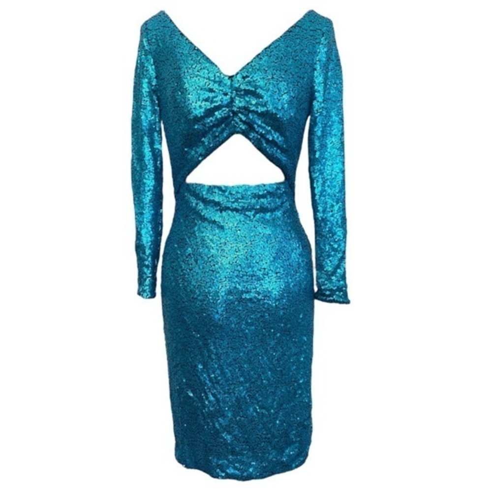 Dress the Population Blue Sequin Mini Dress